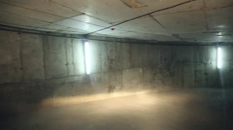 The car goes through a multi-storey overground parking Stock Footage 64455814