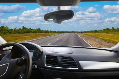 Car going on road Stock Photos