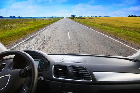 Car going on road Stock Photos