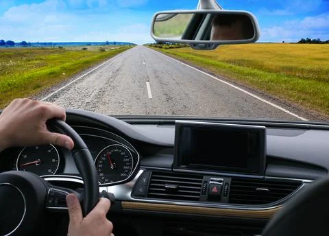 Car going on road Stock Photos