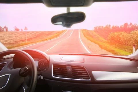Car going on road Stock Photos