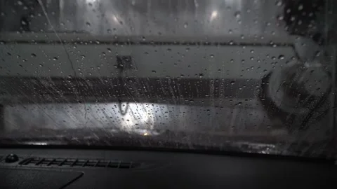 Car going through an automated car wash machine,automatic car washing machine Stock Footage 311143743