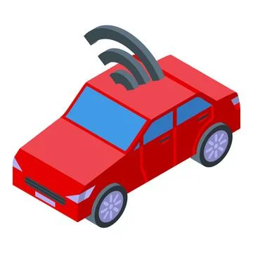 Car gps tracker icon isometric vector. Navigation city Stock Illustration