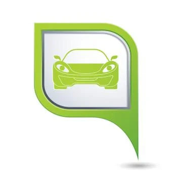 Car GREEN pointer Stock Illustration