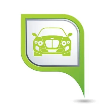 CAR GREEN pointer Stock Illustration