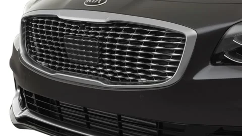 Car grille with emblem close up Panthera Metal 2019 Kia K900 Luxury Stock Footage 160053579