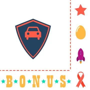 Car guard computer symbol イラスト素材