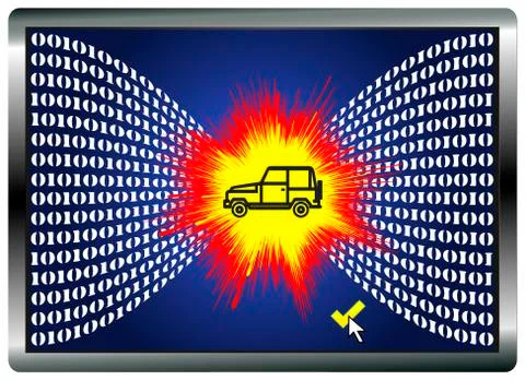 Car Hacking Stock Illustration