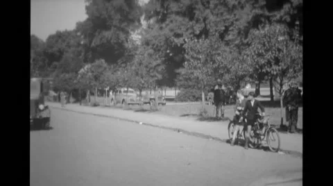 Car halts and refugees prepare to get off Stock Footage