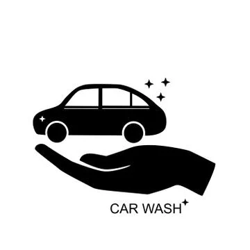 Car hand wash icon vector illustration isolated Stock Illustration
