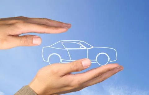 Car in hands Stock Photos