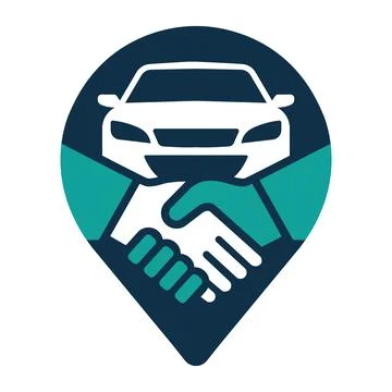 Car Handshake Logo Design Auto Dealership Symbol Ilustração Stock