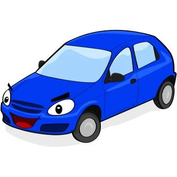 Car with a happy face Stock Illustration