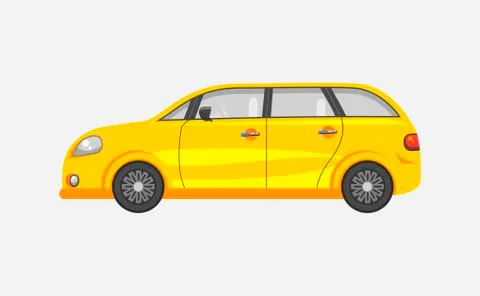 Car hatchback side view Stock Illustration