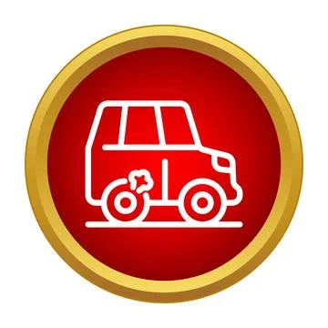 Car having flat tire breakdown needing roadside assistance Stock Illustration