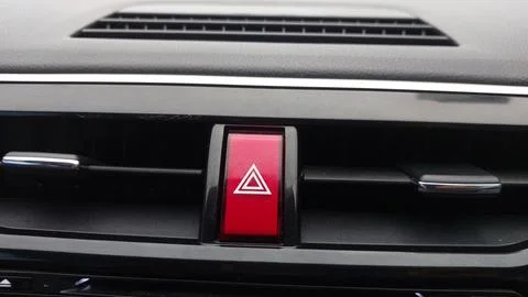 Car Hazard Light Button Close-Up Stock Photos