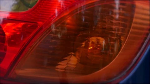Car Hazard Light Flashing Stock Footage 81512407