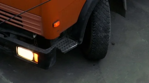 Car with the hazard lights Stock Footage 80717354