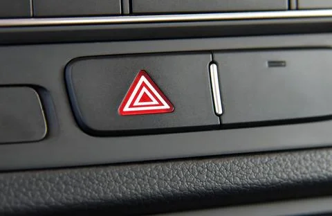 Car hazard lights switch Stock Photos