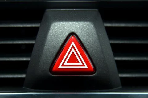 Car hazard lights switch Stock Photos