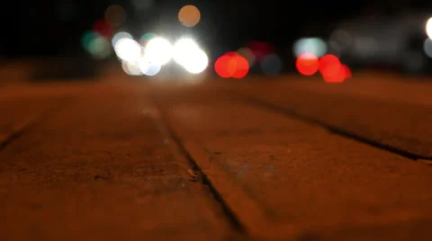Car Head Lights Bokeh Video stock 29677774