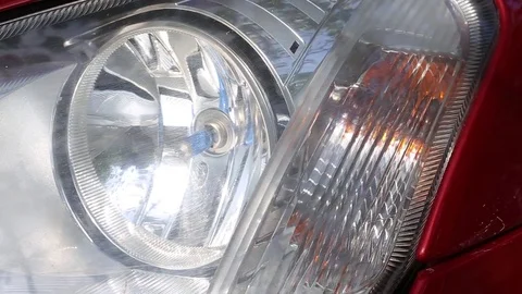 Car headlamp turn Stock Footage 82261227