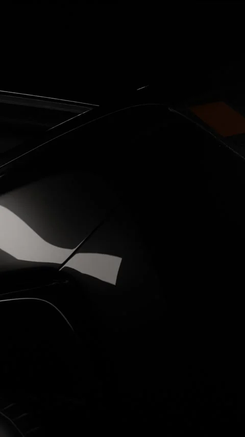  car headlight on a black background Видео 330550774