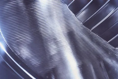 Car headlight close-up. Macro effect photo. Light effects. Stock Photos