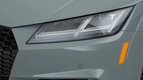 Car headlight close up Mars Red 2018 Audi TT RS 2.5 TFSI Vídeos de archivo 159956053