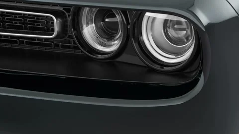 Car headlight close up Nebula Gray Pearl 2017 Dodge Challenger GT Vidéo 159931537