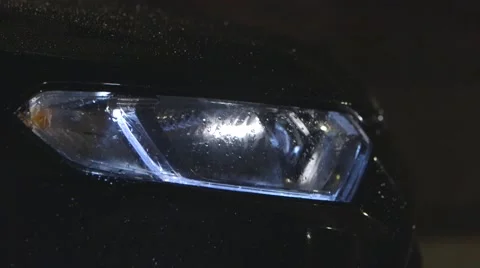 Car Headlight Stock Footage 43240194