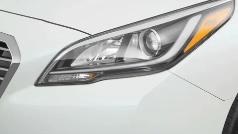 Car headlight Iridium Silver Metallic 2017 Hyundai Sonata Plug-in Hybrid Stock Footage 159914461