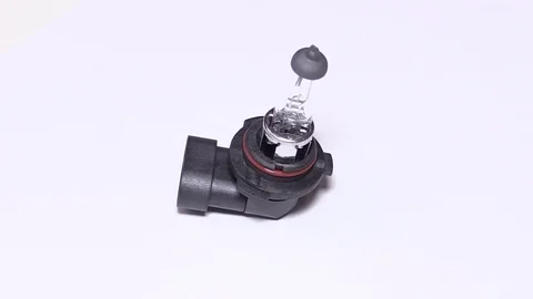 Car headlight lamp - isolated on white - with clipping path Stock Footage 72987335