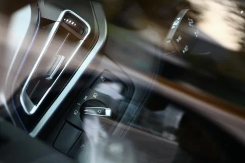 Car headlight switch Stock Photos
