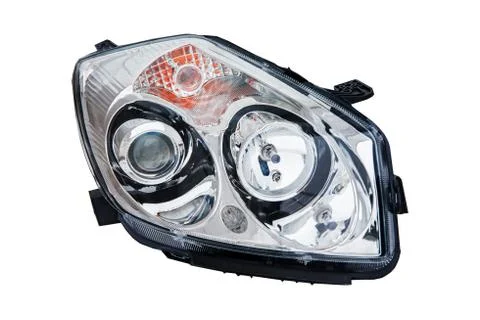 Car headlight on white background Stock Photos