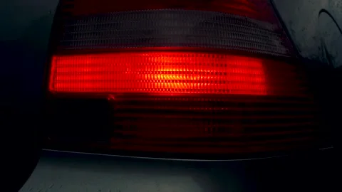 Car headlights and taillights Stock Footage 335207604