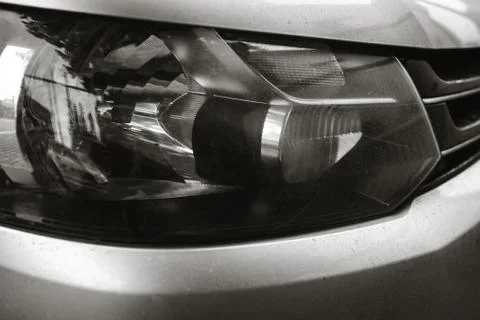 Car headlights, background Stock Photos