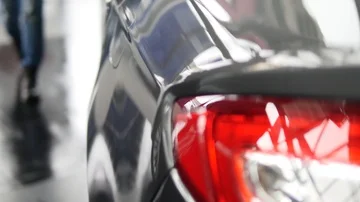 Car headlights. Close up Video stock 85931251