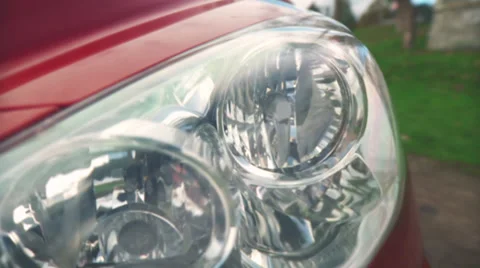 Car headlights Stock Footage 31089691