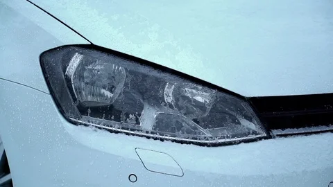 Car headlights in motion Stock Footage 85927833