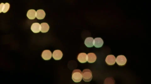 Car Headlights at Night Stock Footage 27796618