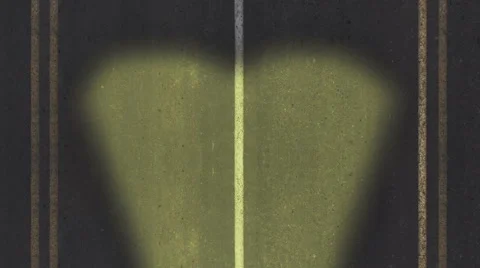 Car Headlights on an Open Road Stock Footage 43733874