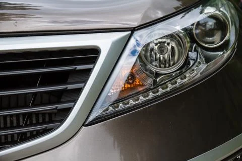 Car headlights Foto stock