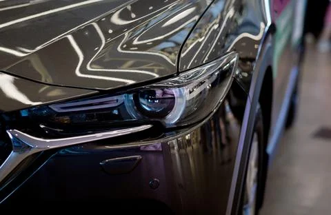 Car headlights Stock Photos