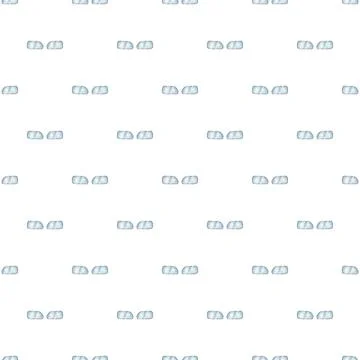 Car headlights seamless pattern on white background Stockillustratie