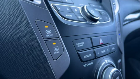 Car Heater Button On and Off Stock Footage 308858933