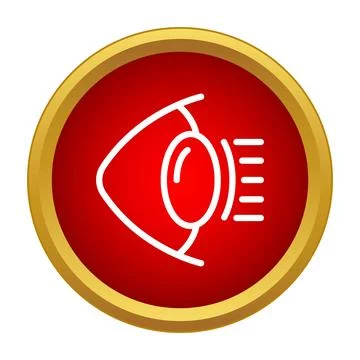 Car high beam headlight indicator dashboard icon Stock Illustration