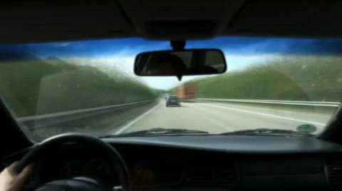 Car On Highway Video stock 492139