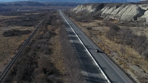 Car on a highway Video stock 189524179