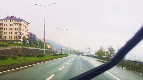 Car on the highway Stock Footage 277170030